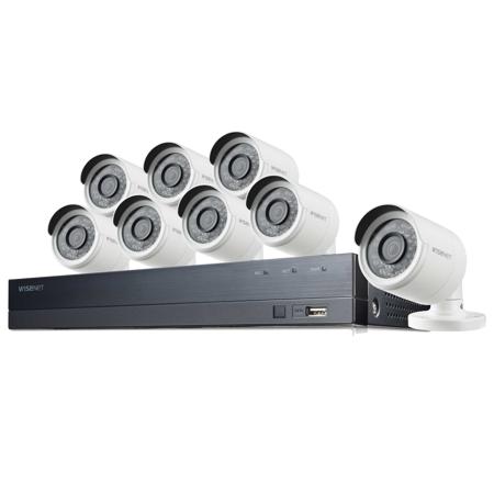 Samsung Wisenet SDH-C75083 16-Channel FHD 2TB NVR with 8x 2MP Bullet Cameras