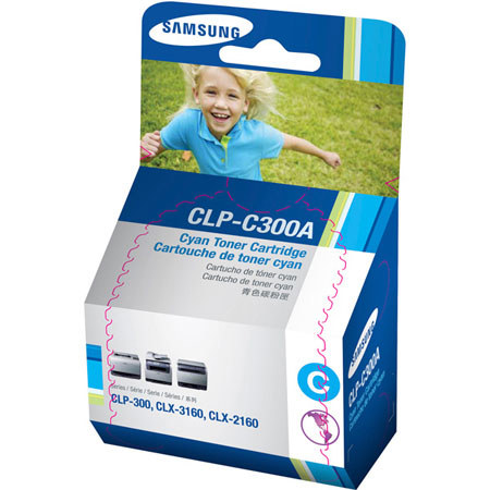 Samsung CLP-C300A Cyan Color Laser Toner Cartridge