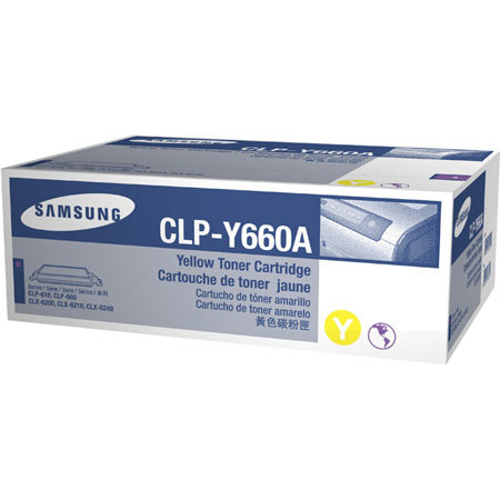 Samsung CLP-Y660A Yellow Color Laser Toner Cartridge