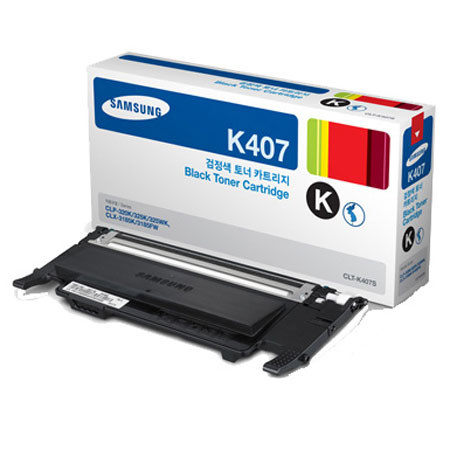 Samsung CLT-K407S Toner Cartridge, 1500 Pages Yield, Black