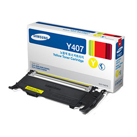 Samsung CLT-Y407S Yellow Toner Cartridge, 1000 Page Yield