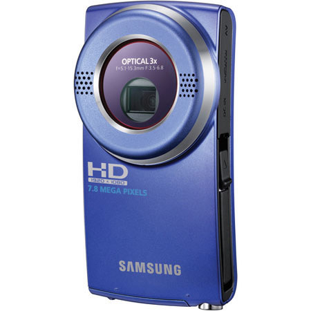 Samsung HMXU20LNXAA Ultra Portable HD Camcorder, Blue w/8GB/Case/Cleaning Cloth