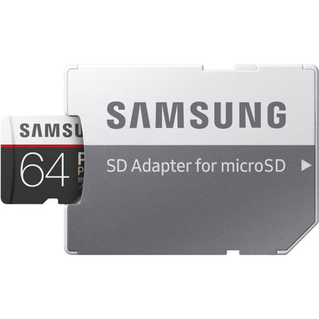 Samsung 64GB EVO Pro Plus UHS-I microSDXC Memory Card w/SD Adapter (2017 Model)
