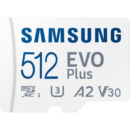 Samsung EVO Plus 512GB UHS-I microSDXC Memory Card with SD Adapter