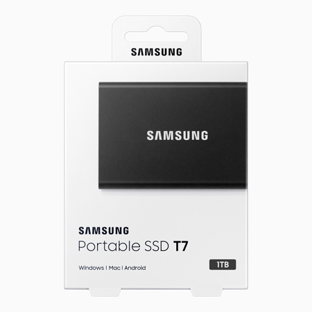 Samsung T7 1TB USB 3.2 Gen 2 Type-C Portable External SSD, Titan