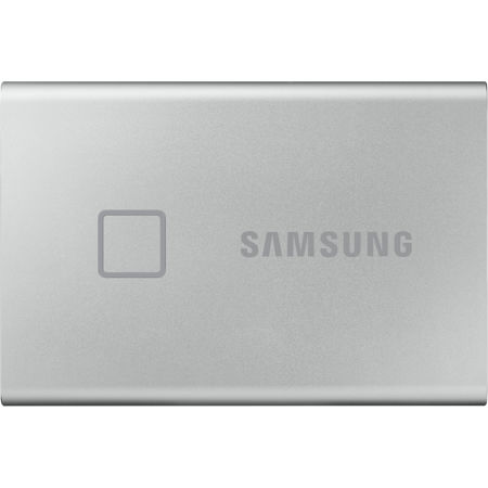 Samsung T7 Touch 2TB USB 3.2 Gen 2 Type-C Portable External SSD, Silver