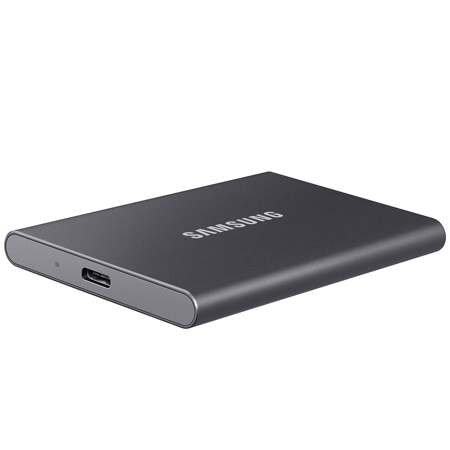 Samsung T7 外付けSSD 2TB SAMSUNG T7 2TB Portable SSD, USB 3.2 Gen 2, Black MU-PC2T0T/AM