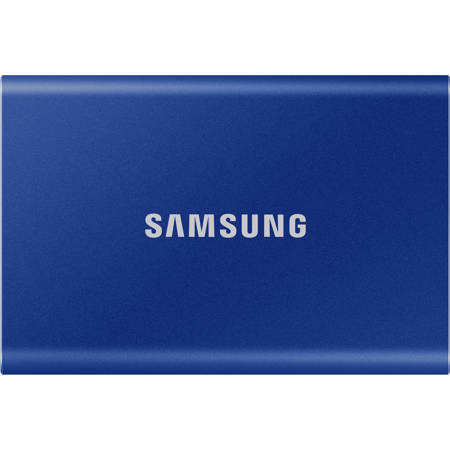 Samsung T7 500GB USB 3.2 Gen 2 Type-C Portable External SSD, Blue