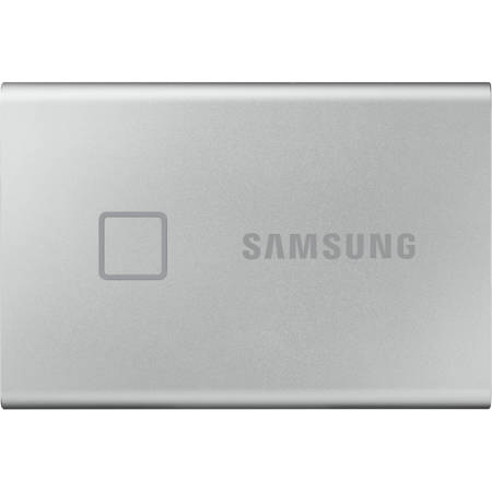 Samsung T7 Touch 500GB USB 3.2 Gen 2 Type-C Portable External SSD, Silver