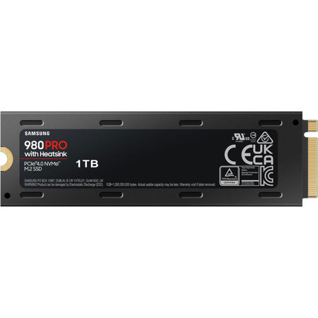Samsung 980 PRO 1TB PCIe Gen4 NVMe M.2 Internal SSD with Heatsink