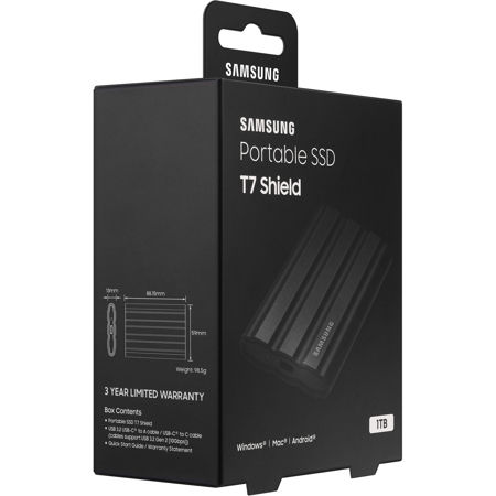 Samsung T7 Shield USB 3.2 Gen 2 Type-C Portable External