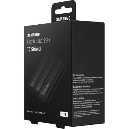 Samsung T7 Shield USB 3.2 Gen 2 Type-C Portable External