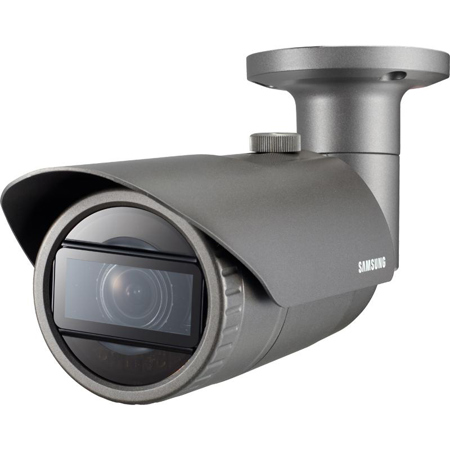 Samsung QNO-7080R Day/Night 4MP Outdoor Network IR Bullet Camera, 2.8-12mm Lens