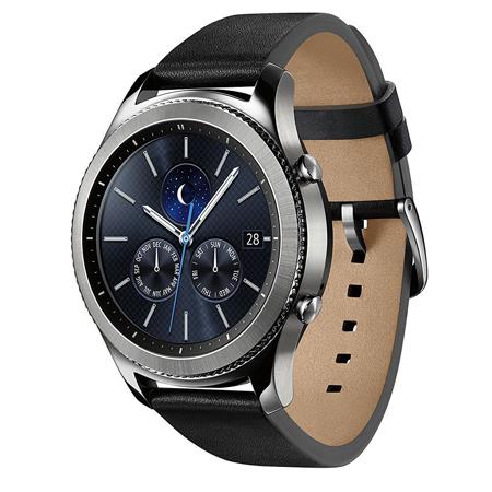 Samsung Gear S3 classic Smartwatch, Large Band, Dark Gray - for iOS and Android