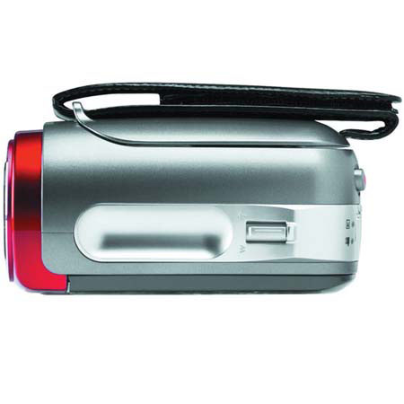 Samsung SC-MX10R Memory Camcorder with 2.7" LCD Display, USB 2.0 Interface, Silver/Red