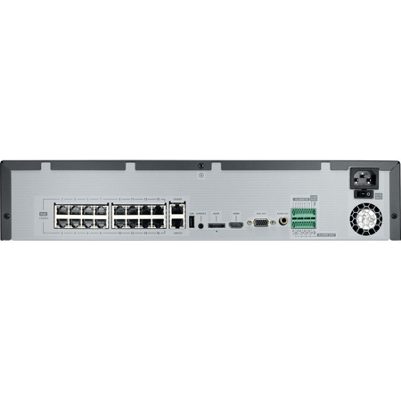 Samsung SRN-1673S 16CH 8MP NVR with 2TB HDD and Built-in PoE/PoE+ Switch