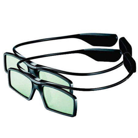 Samsung SSG-3570CR Rechargeable 3D Glasses, Black - Two Pair Bundle