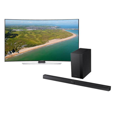 Samsung HU9000 Series 55" Class FHD 4K 3D LED TV W/ Samsung HW-H450 2.1 Soundbar