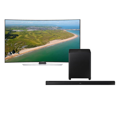 Samsung HU9000 78"4K UHD Curved 3D LED TV W/Samsung HW-H570 2.1 Channel Soundbar