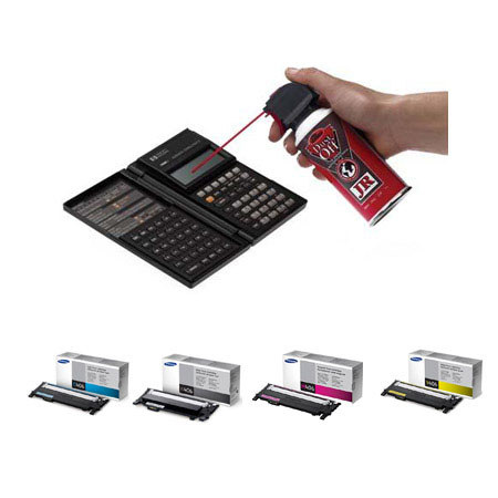 Samsung CLT-406S Bundle w/Toner Cartridge Set of Y/M/C/Black+Falcon Dust-Off Jr