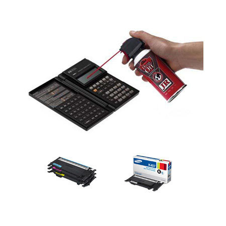 Samsung CLT-407S Bundle w/Toner Cartridge Set of Y/M/C/Black+Falcon Dust-Off Jr