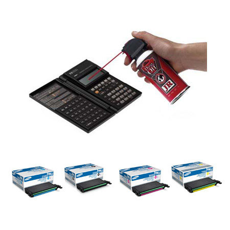 Samsung CLT-508S Bundle w/Toner Cartridge Set of Y/M/C/Black+Falcon Dust-Off Jr