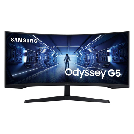 Samsung Odyssey G55T 34" 21:9 WQHD 165Hz Curved VA LCD HDR Gaming Monitor, Black