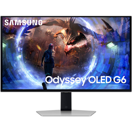 Samsung Odyssey QD-OLED G6 G60SD 27" 16:9 WQHD 360Hz HDR Gaming Monitor, Silver