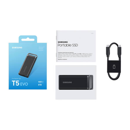 Samsung T5 EVO USB 3.2 Gen 1 Portable External SSD, Black - Adorama
