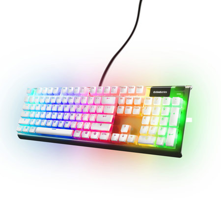 SteelSeries PrismCaps Universal Double Shot PBT Keycaps, White