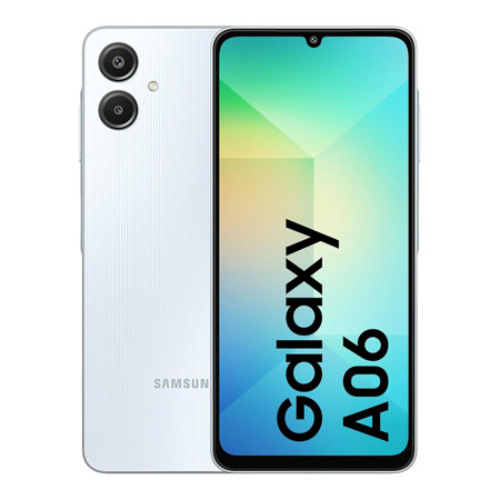 Samsung Galaxy A06 A065M 6.7" HD+ 128GB Dual-SIM 4G LTE GSM/CDM Smartphone, Unlocked, Light Blue