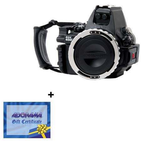 Sea & Sea RDX-450D Digital SLR Housing and Standard Port Set, for the Canon EOS Rebel XSi, with 0.5x Pick-up Viewfinder, with FREE $100.00 Adorama Gift Card