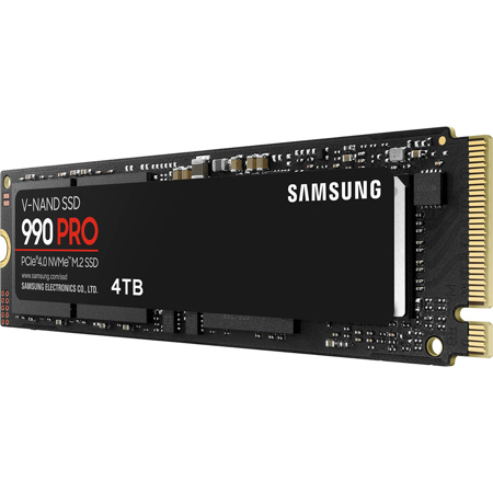 Samsung 990 PRO 4TB NVMe SSD + エンクロージャー Samsung 4TB 990 PRO PCIe Gen4 NVMe M.2 Internal SSD MZ-V9P4T0B/AM