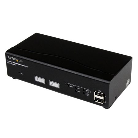 StarTech 2 Port USB DVI KVM Switch with DDM Fast Switching Technology and Cables