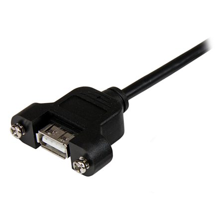StarTech 2' Panel Mount USB A Male to USB A Female Cable