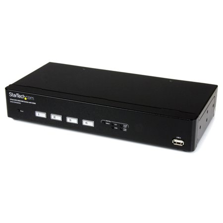 StarTech 4 Port USB DVI KVM Switch with DDM Fast Switching Technology and Cables