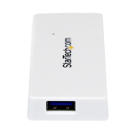 4-Port USB 3.0 SuperSpeed Hub - Portable Mini Multiport USB Travel Dock - USB Extender Black for Business PC/Mac, laptops (ST4300MINU3B