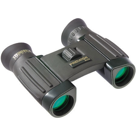 Steiner 8x22 Predator, Ultra Light Weather Resistant Roof Prism Binocular with 7.0 Degree Angle of View, Green.