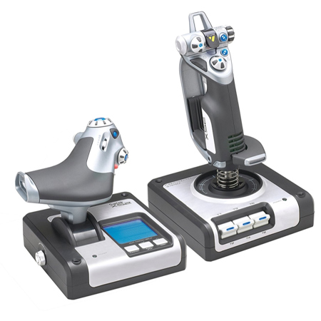 Logitech Pro Flight X52 Flight System with H.O.T.A.S. Throttle And Stick Simulation Controller for PC