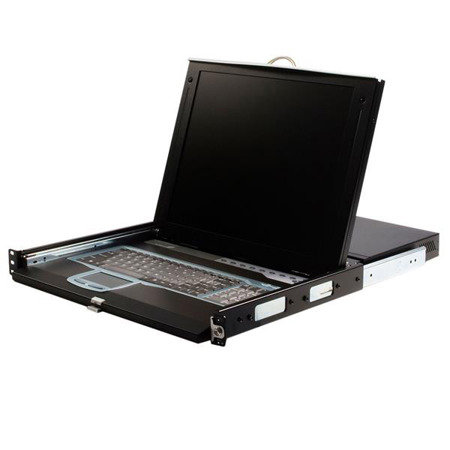 American Power Conversion (APC) 1U 17" Rackmount LCD Console with Integrated 16 Port IP KVM Switch