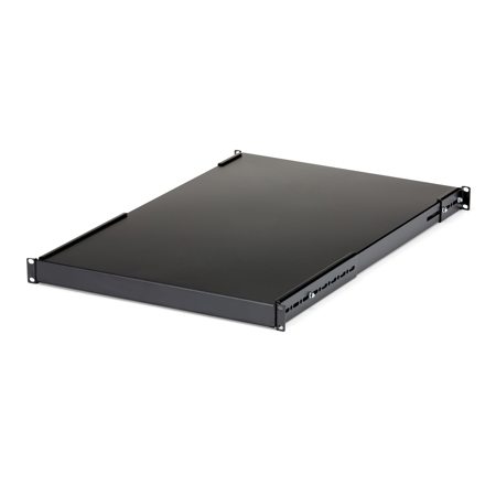 StarTech 1U Adjustable Mounting Depth Heavy Duty Fixed Rack Mount Shelf