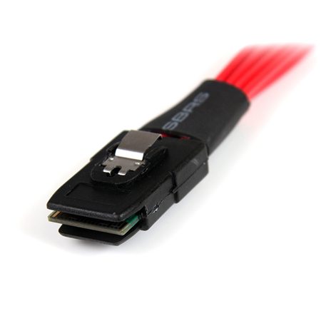 StarTech 50cm Serial Attached SCSI SAS Cable, 30 AWG, Red