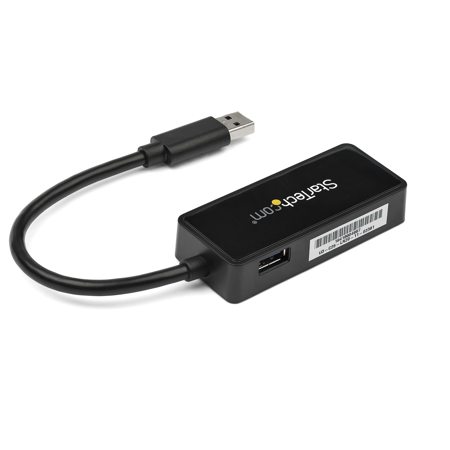 StarTech USB 3.0 to Gigabit Ethernet NIC Adapter with USB Port, Black