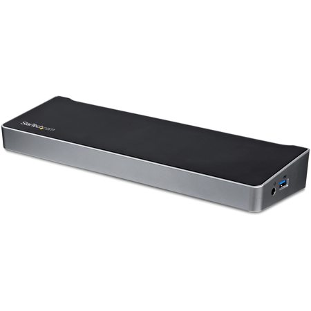 StarTech USB 3.0 Triple Video Docking Station for Laptops, Black/Silver