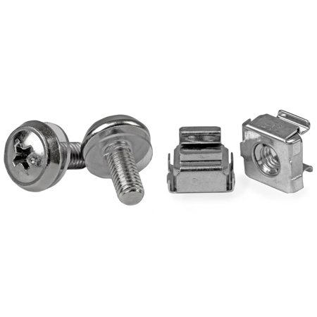 StarTech M5x 12mm Screw and Cage Nut for Server Rack Cabinet, 50 Pack