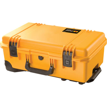 Pelican iM2500 Case with Wheels, Watertight, Padlockable Case, No Foam or Divider Interior, Yellow
