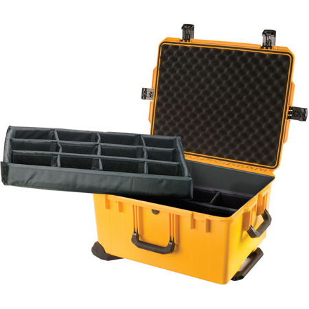 Pelican Storm iM2750 Watertight Padlockable Case w/Wheels & Dividers, Yellow