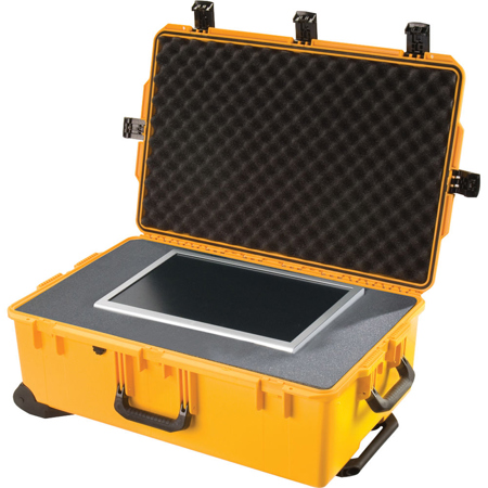 Pelican iM2950 Case w/Wheels, Multilayer Cubed Foam, Yellow IM2950