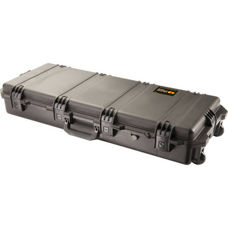 Pelican iM3100 Case with Wheels for Firearms up to 32", Watertight, Padlockable Case, No Foam or Divider Interior, Black