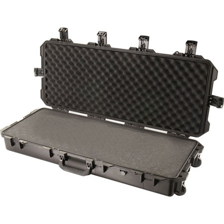 Pelican iM3100 Case with Wheels for Firearms up to 32", Watertight, Padlockable Case, with Multilayer Solid Foam Interior, Black